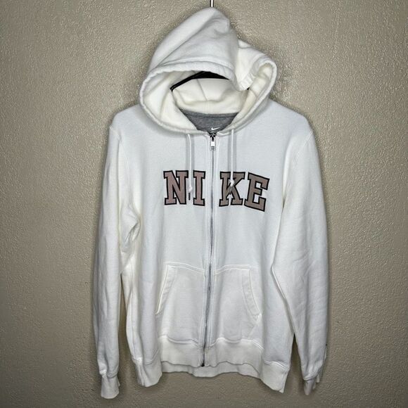 Y2K Nike Spell Out Full Zip Hoodie XL - Picture 2 of 7